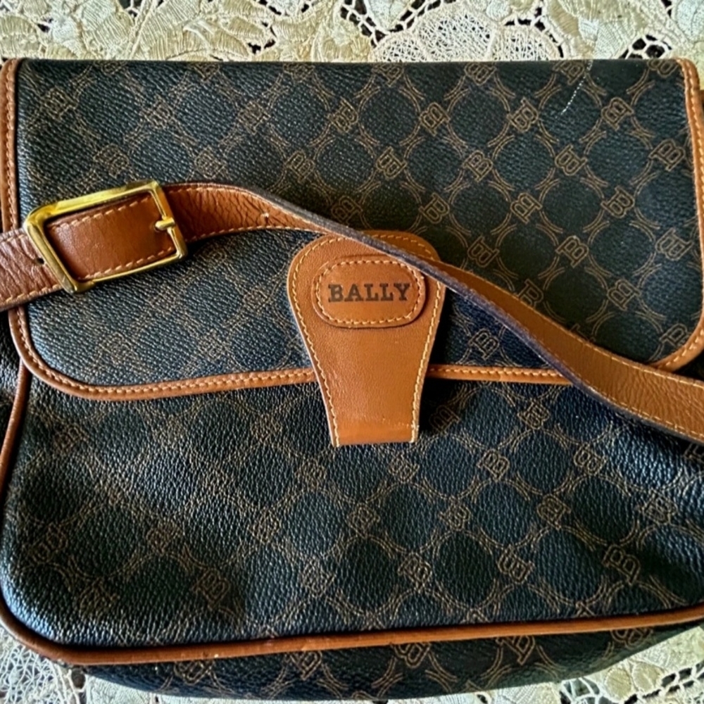 Bally Black and Brown Men's Messenger Bag